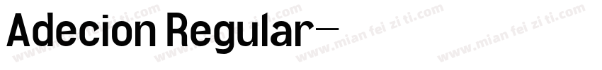 Adecion Regular字体转换